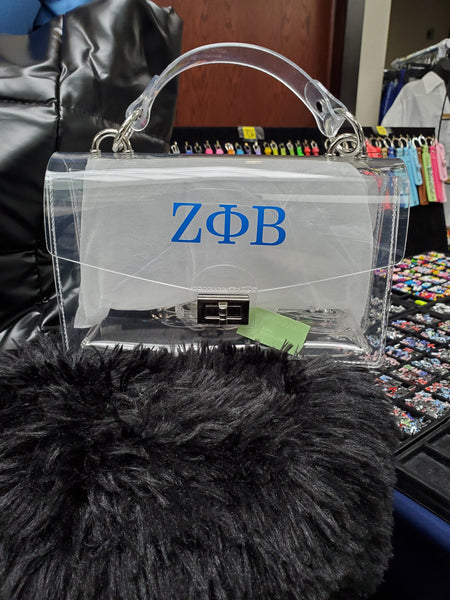 Zeta Phi Beta Clear Handbag