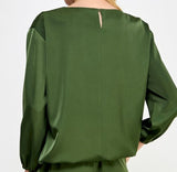 Olive Satin Pant Set