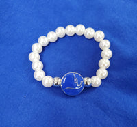 Zeta Phi Beta Dove Single Pearl Bracelet