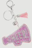 Bling Cheer Megaphone Keychain