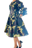 Camo Print Ruffle Dress