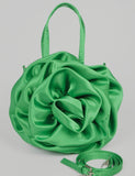 Green Blossom Satin Bag