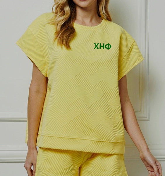 Chi Eta Phi Yellow Top